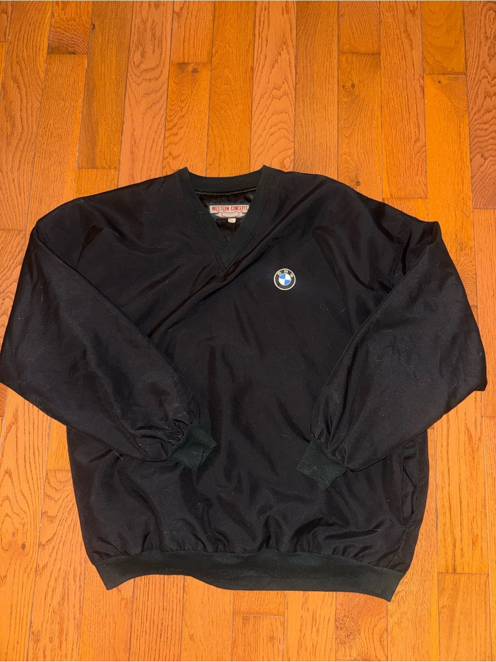 BMW Black V-Neck Logo Sweater